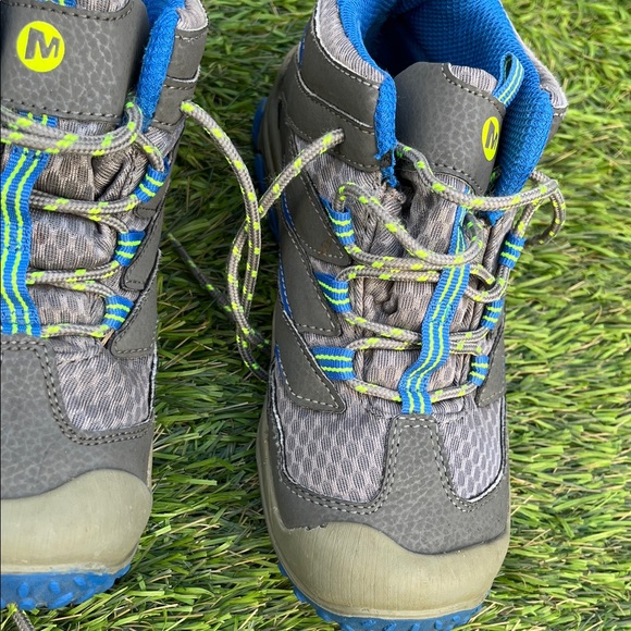 Merrell Kids' Gray and Blue Hiking Boots - Picture 7 of 10